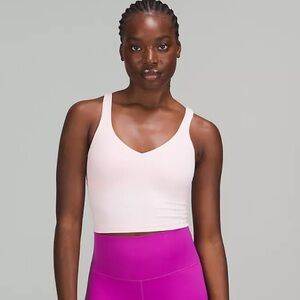 lululemon align Strawberry Milkshake pink crop tank top size 8 A/B